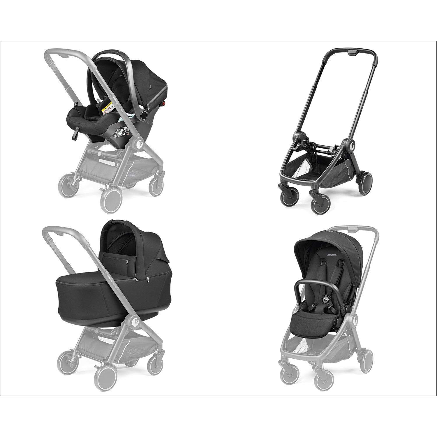 Trio City Loop + Moisés Pop Up + Primo Viaggio Lounge TRUE BLACK Peg P – Buy for your baby