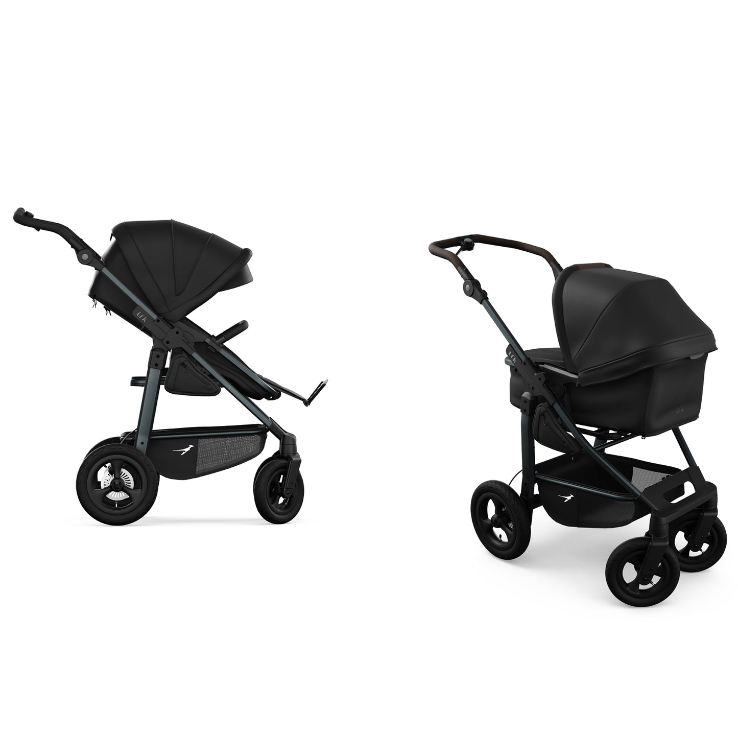 TFK Mono 4 - 2-in-1 with pneumatic tyres Black