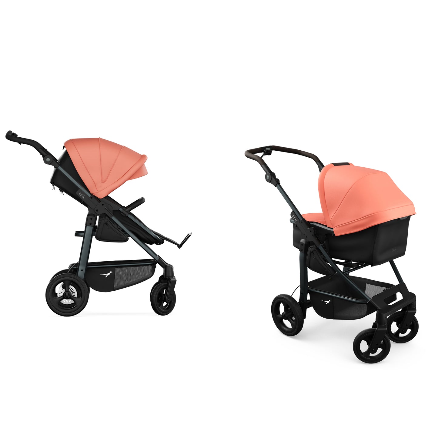 TFK Mono 4 - 2-in-1 with pneumatic tyres Salmon