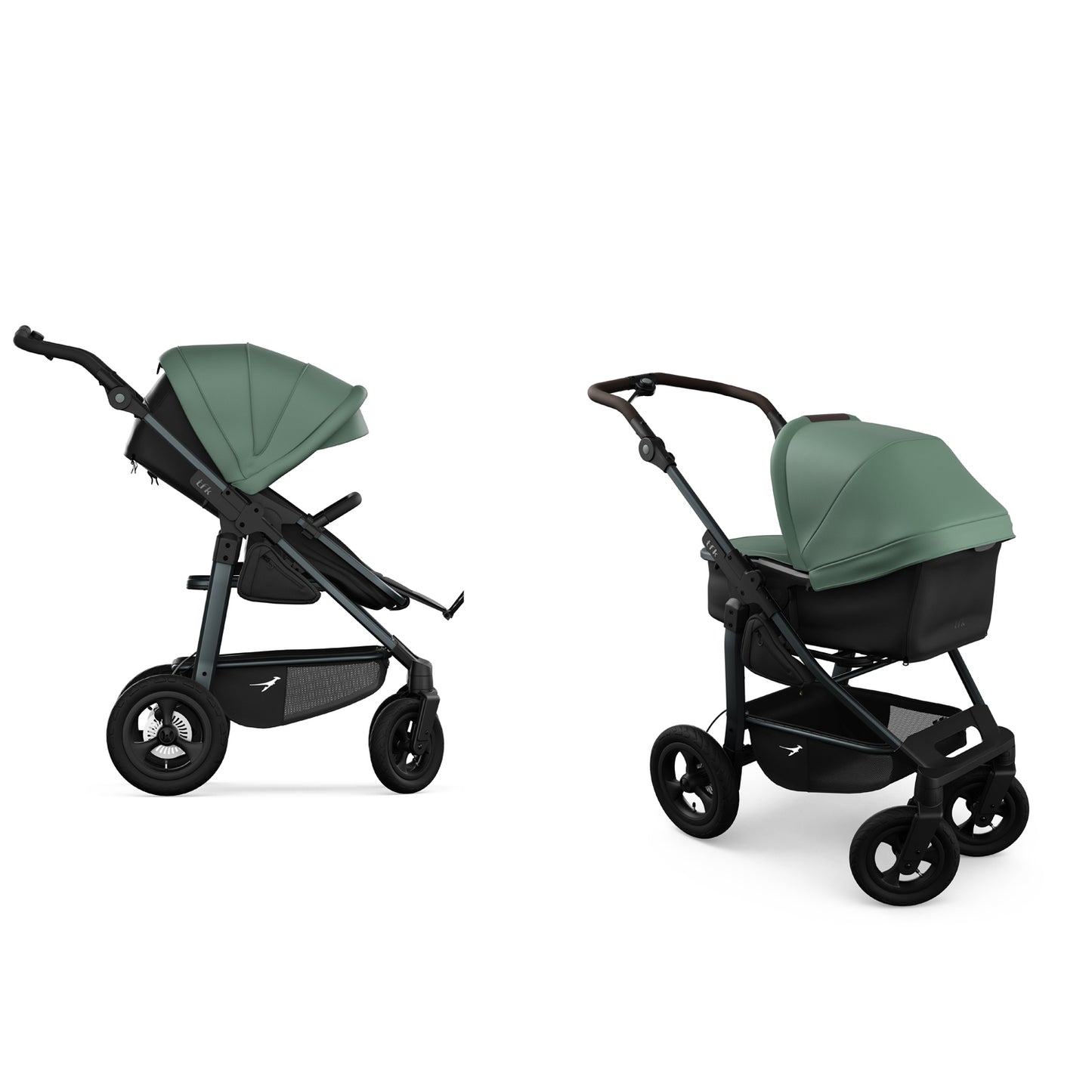 TFK Mono 4 - 2-in-1 with pneumatic tyres Olive