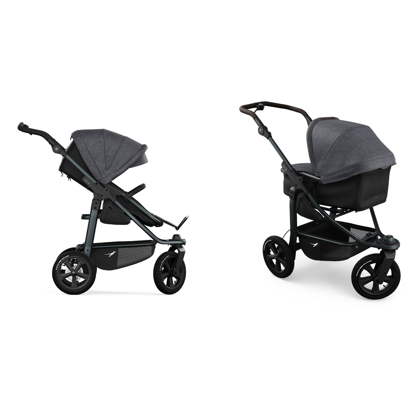 TFK Mono 3 - 2-in-1 with pneumatic tyres Black - Premium