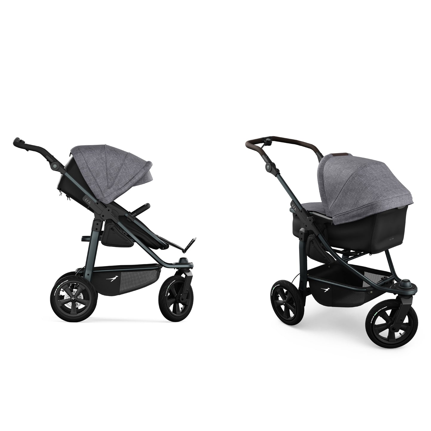 TFK Mono 3 - 2-in-1 with pneumatic tyres Grey - Premium