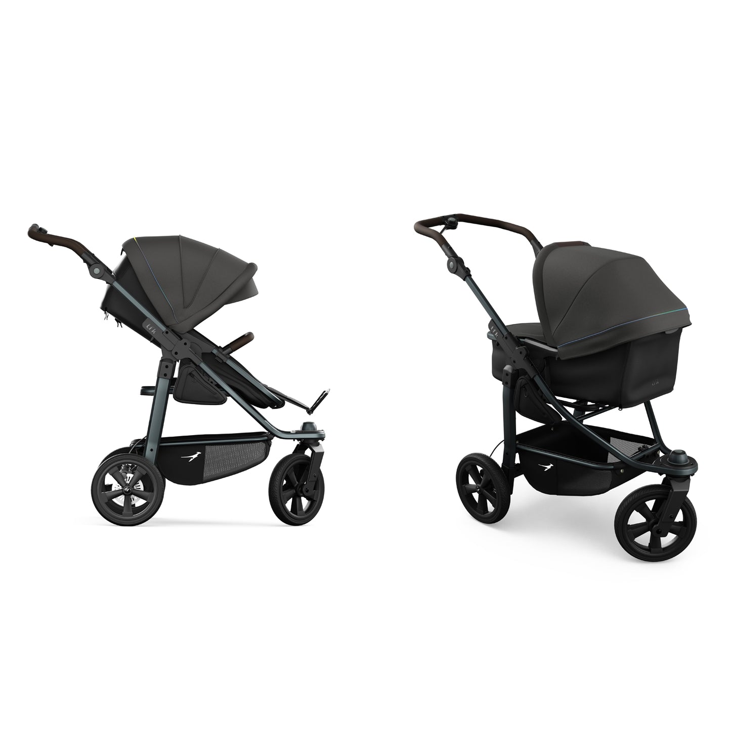 TFK Mono 3 - 2-in-1 with air-filled tyres Anthracite with red details