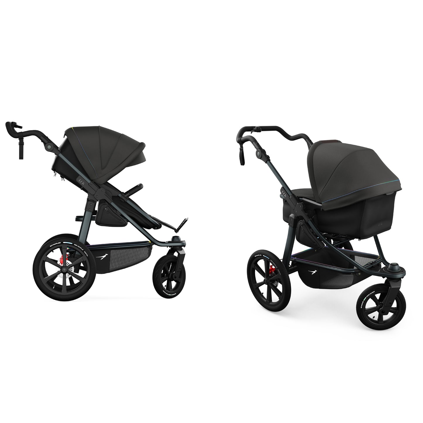 TFK Pro - 2-in-1 with pneumatic tyres Anthracite with red details