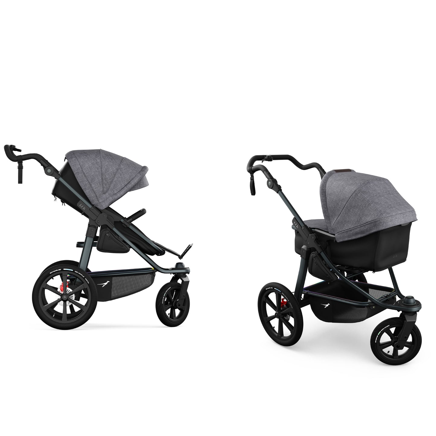 TFK Pro - 2-in-1 with pneumatic tyres Grey - Premium