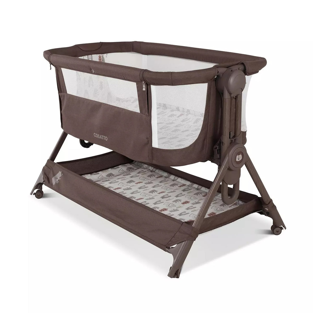 Cosatto Close to Me Folding Bedside Crib BEAR HUG