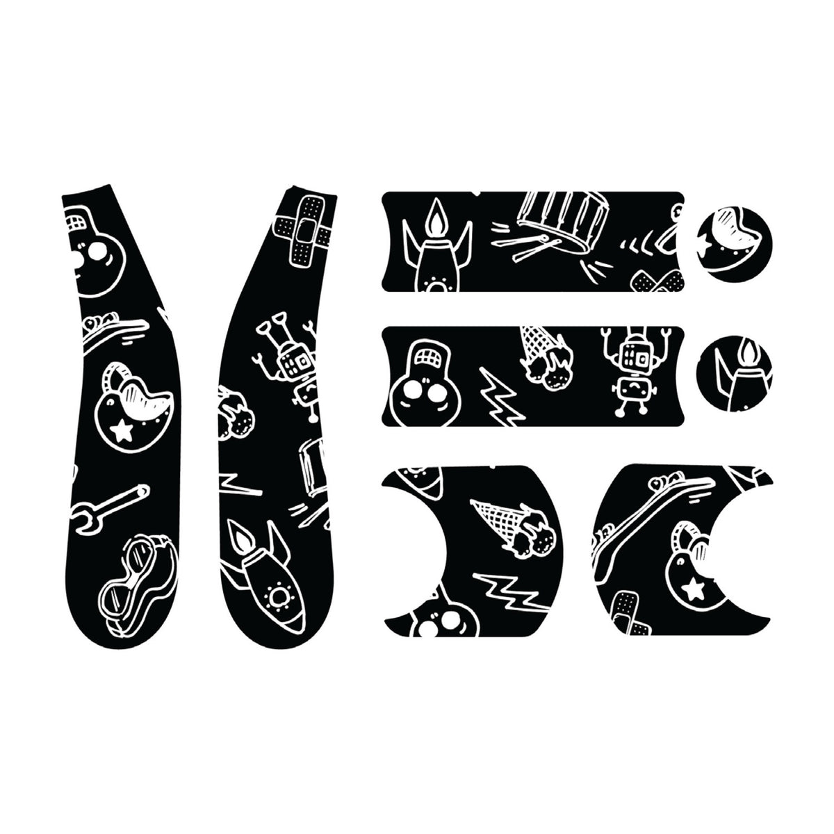 Doona Sticker Set for Liki Trike Black