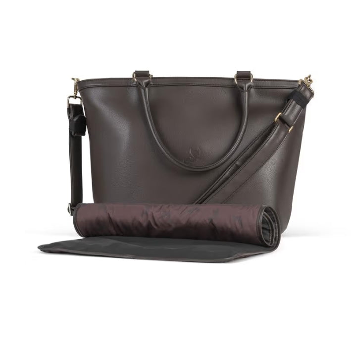 Wickeltasche Luxury aus Ecopelle Braun Leclercbaby