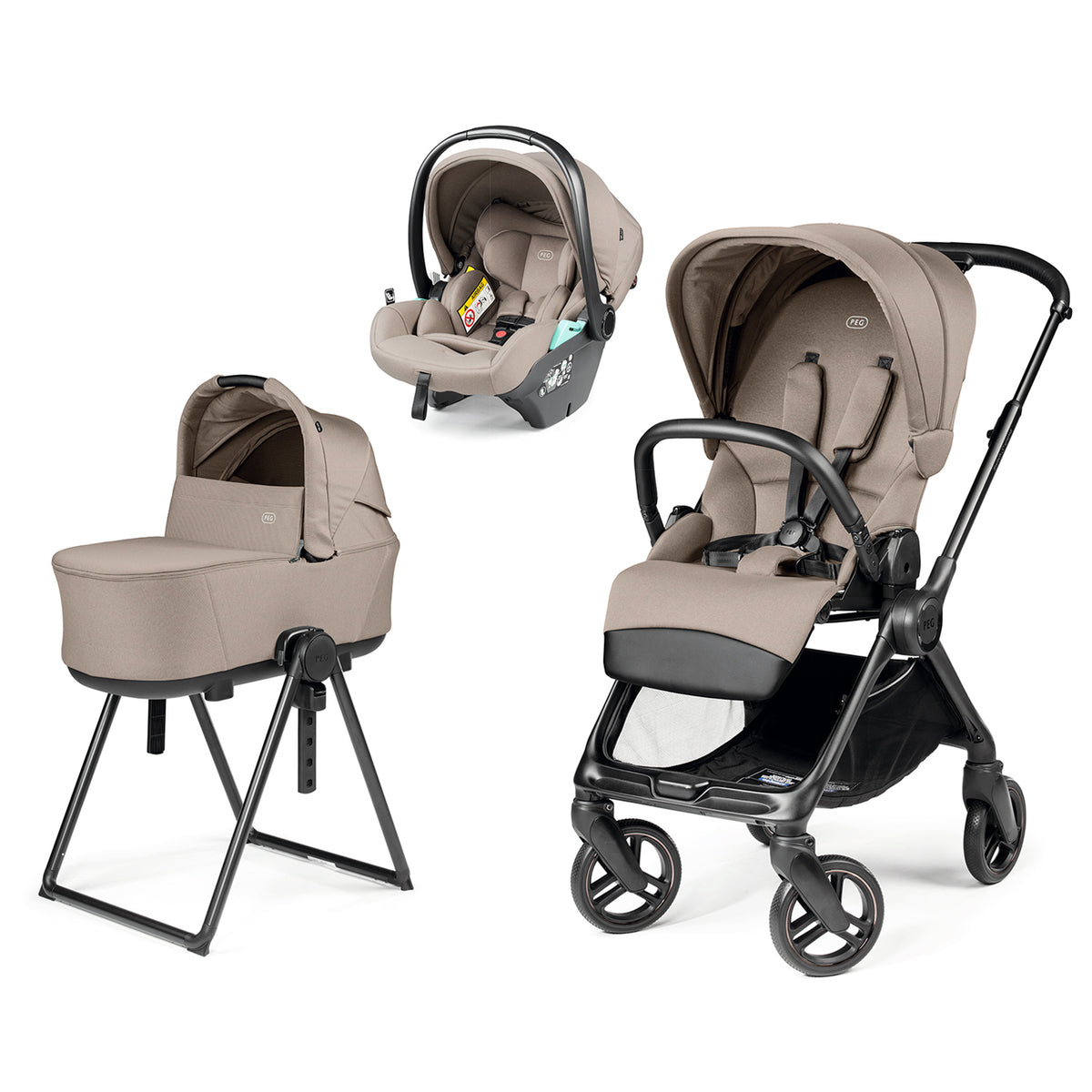 Peg Perego 3 in 1 Switch + Culla Flex + Primo Viaggio Lounge DESERT