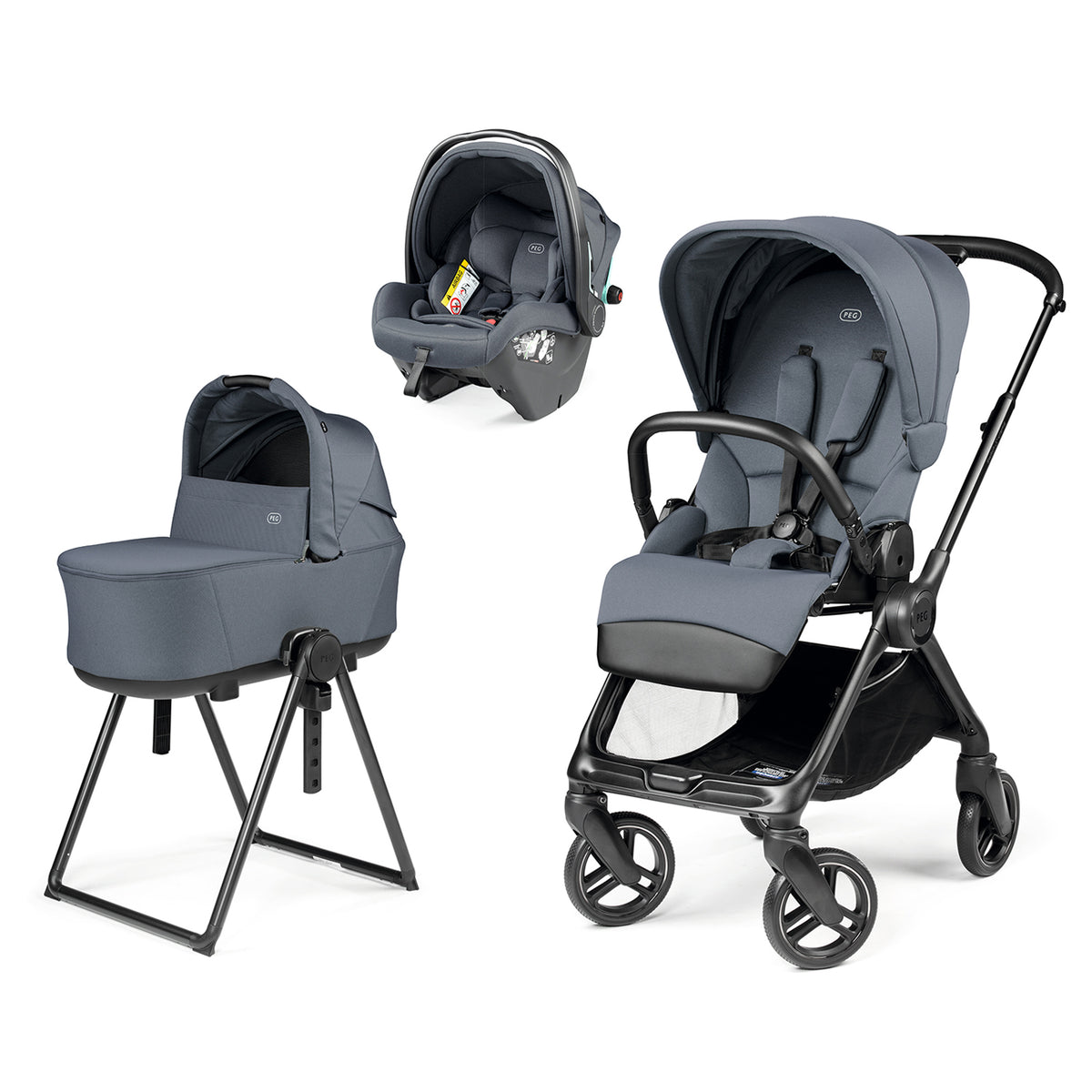 Peg Perego 3 in 1 Switch + Culla Flex + Primo Viaggio SLK NORDIC BLUE