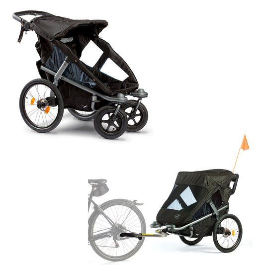 TFK Velo - Stroller and bike trailer Black