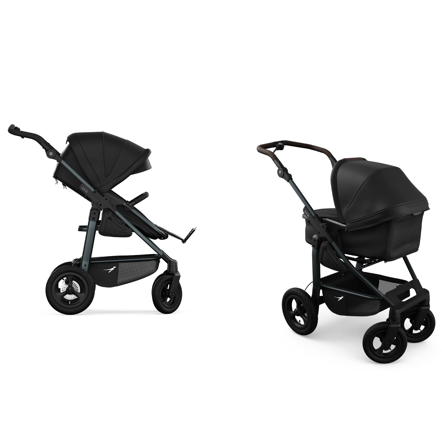 TFK Mono 4 - 2-in-1 with pneumatic tyres Black