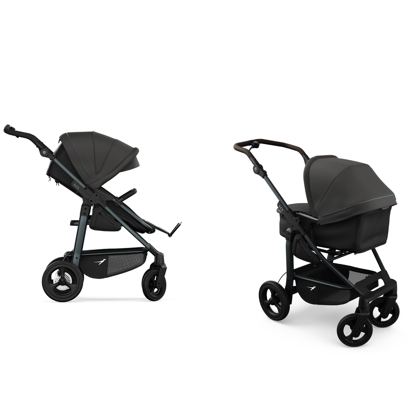 TFK Mono 4 - 2-in-1 with pneumatic tyres Anthracite with red details
