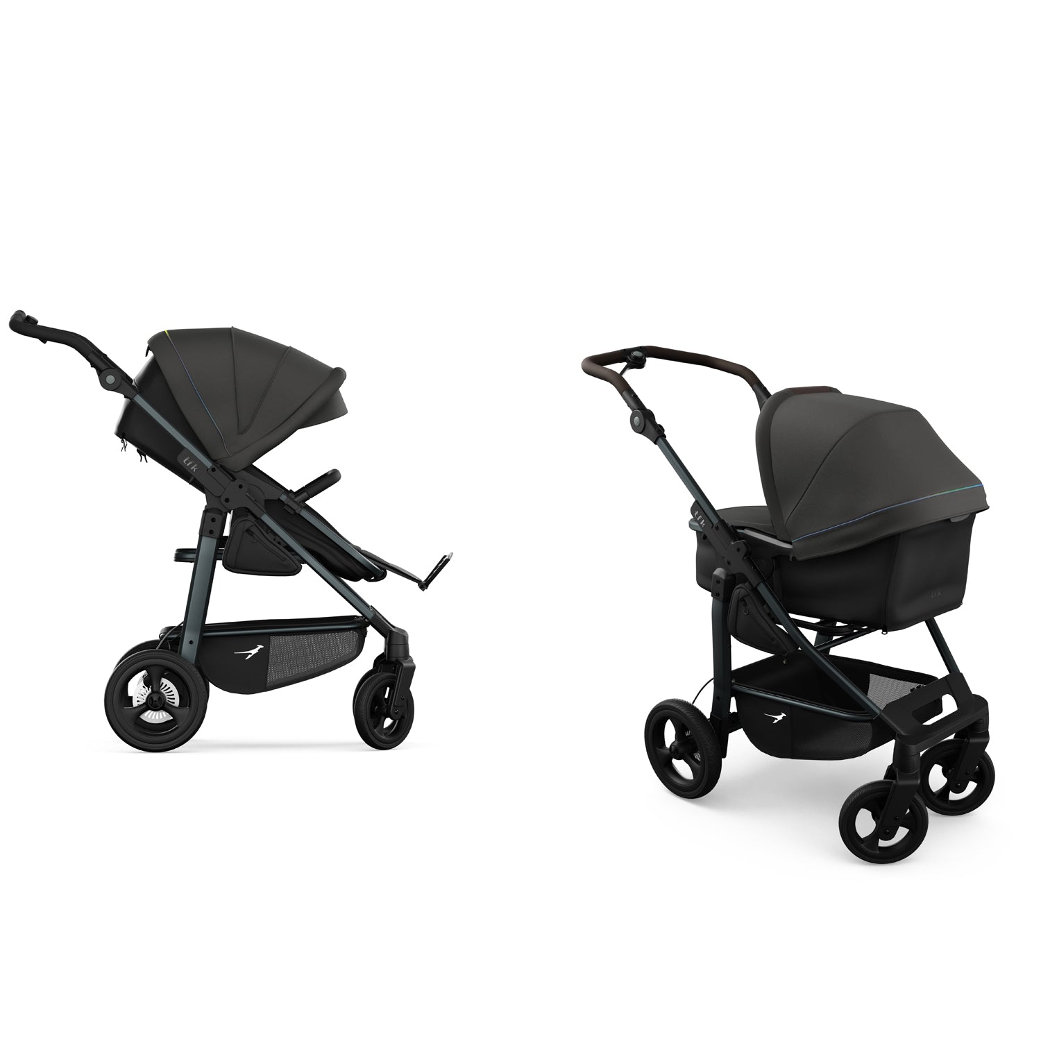 TFK Mono 4 - 2-in-1 with pneumatic tyres Anthracite with red details