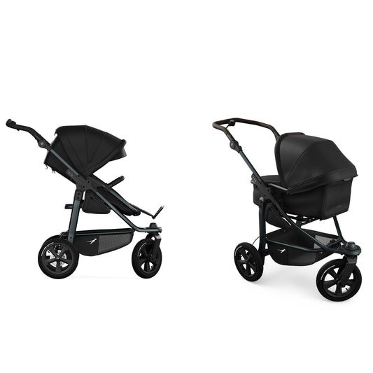 TFK Mono 3 - 2-in-1 with pneumatic tyres Black