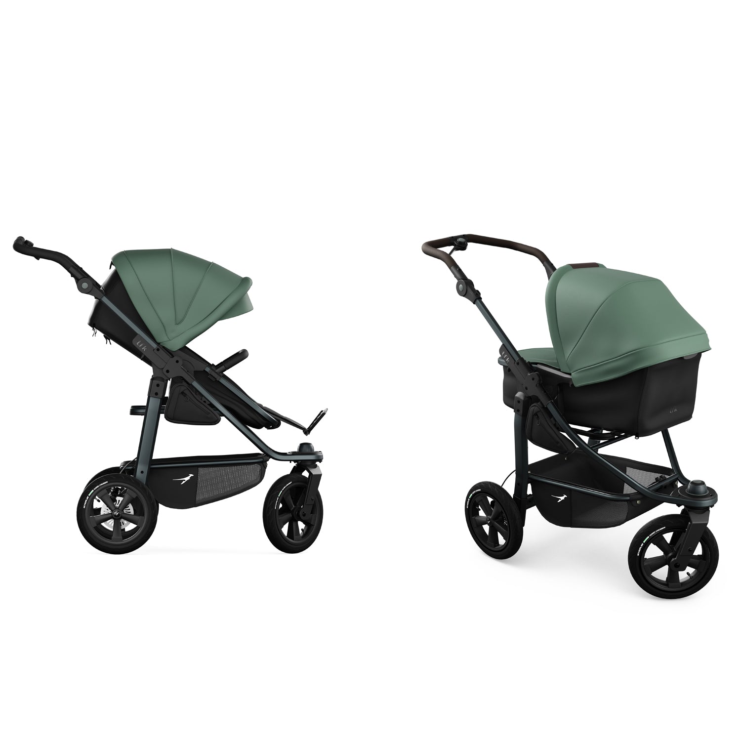 TFK Mono 3 - 2-in-1 with pneumatic tyres Olive