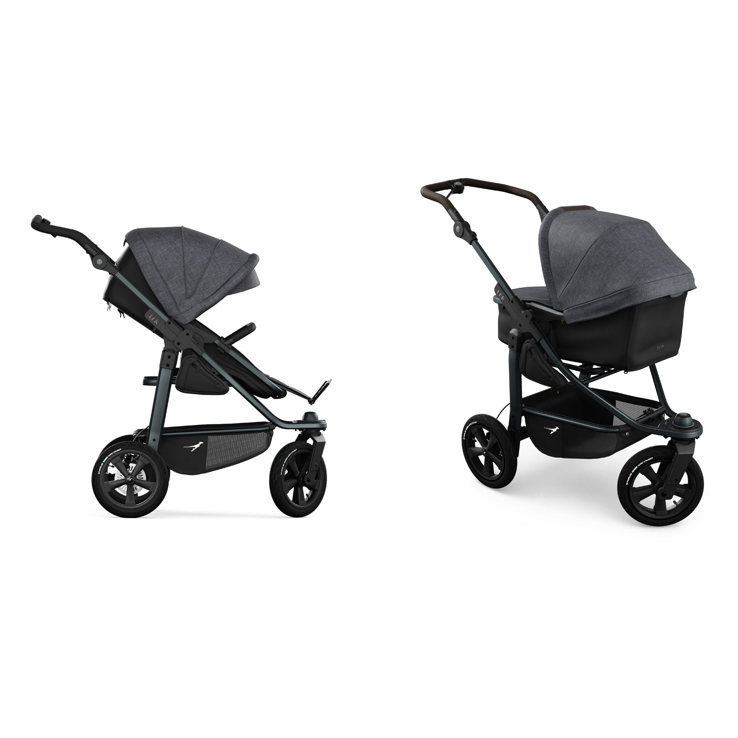 TFK Mono 3 - 2-in-1 with pneumatic tyres Black - Premium