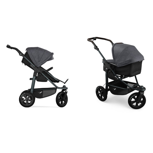 TFK Mono 3 - 2-in-1 with pneumatic tyres Black - Premium