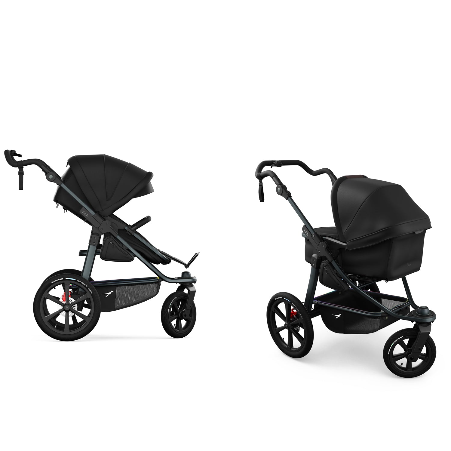 TFK Pro - 2-in-1 with pneumatic tyres Black