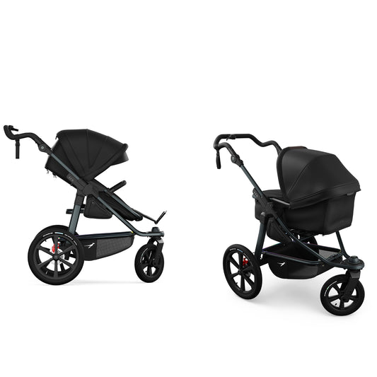 TFK Pro - 2-in-1 with pneumatic tyres Black