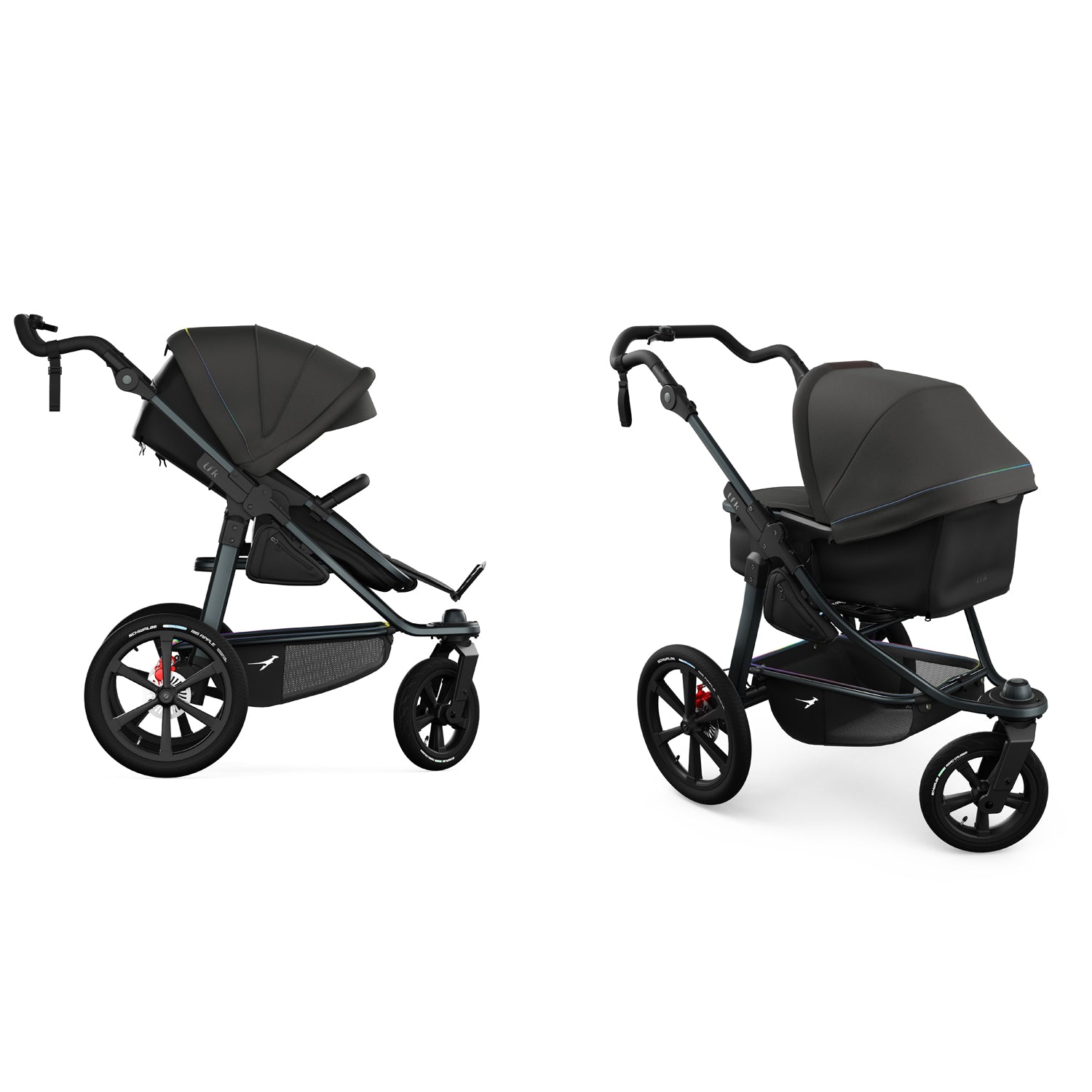 TFK Pro - 2-in-1 with pneumatic tyres Anthracite with red details