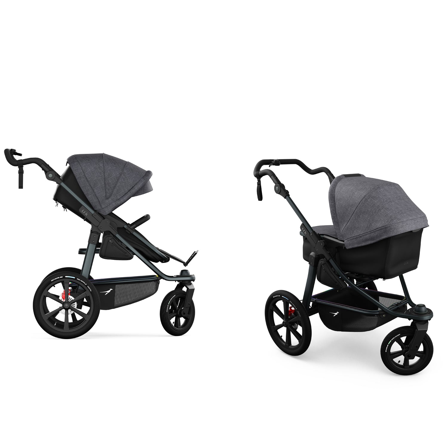 TFK Pro - 2-in-1 with pneumatic tyres Black - Premium
