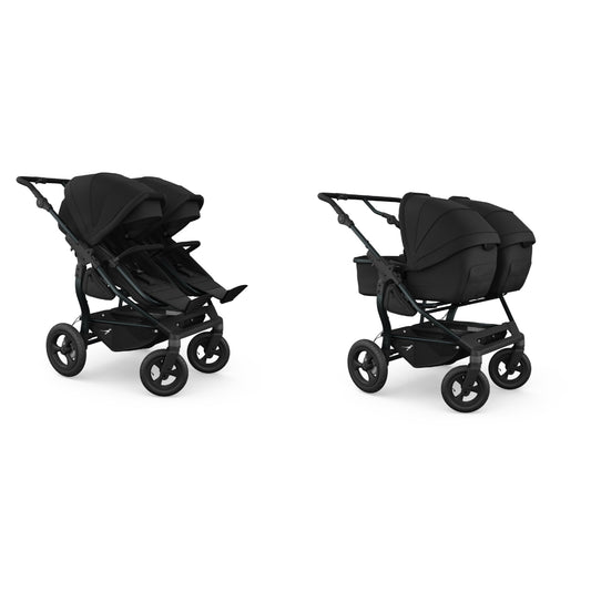 TFK Duo double stroller with pneumatic tyres Black