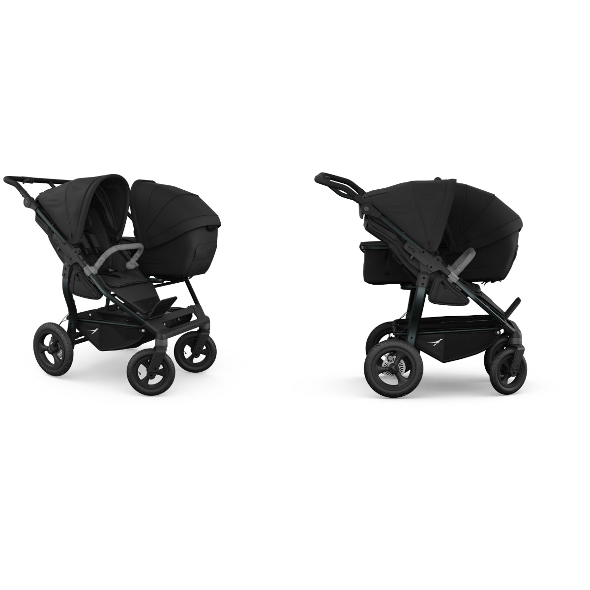 TFK Duo double stroller with pneumatic tyres Black