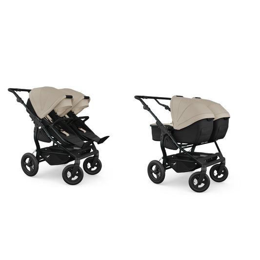 TFK Duo double stroller with pneumatic tyres Sand